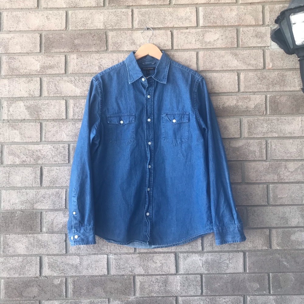 Banana Republic Blue Denim Top